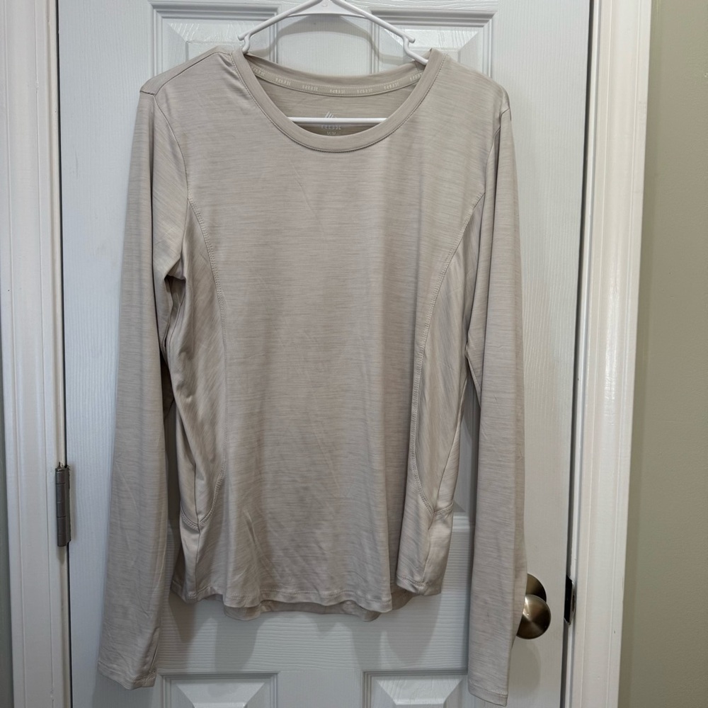RBX Cream Fitted Long Sleeve T-Shirt